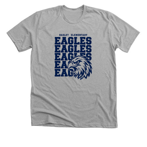 Bold Haslet Eagles, a Athletic Heather Premium Unisex Tee