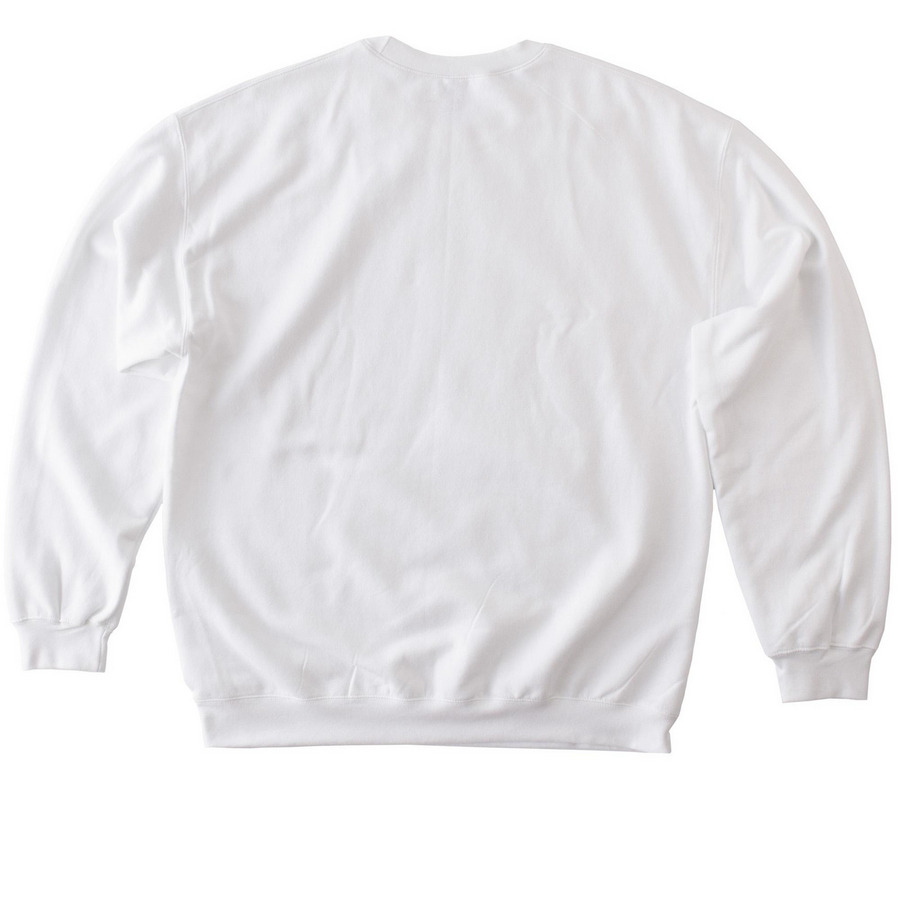 Vintage 86 Blue, a White Softstyle Crewneck Sweatshirt (back-view)