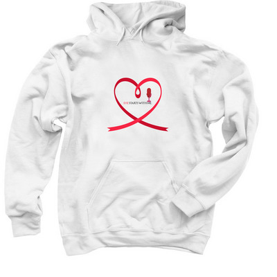 Educate. Advocate. Liberate.&nbsp;, a White Pullover Hoodie