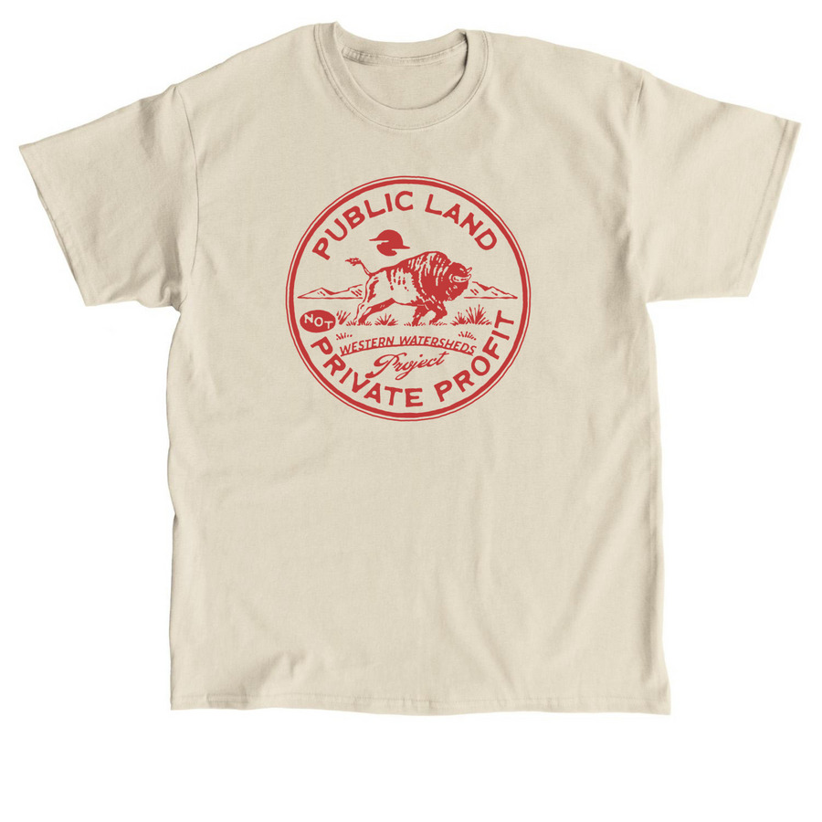 Public Land Not Private Profit (Red), a Sand Classic Unisex Tee