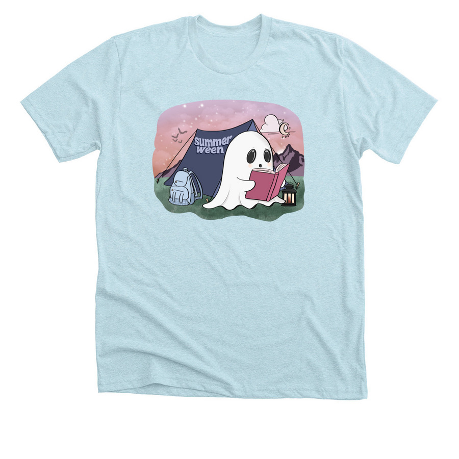 Summerween Readathon 2024, a Heather Ice Blue Premium Unisex Tee