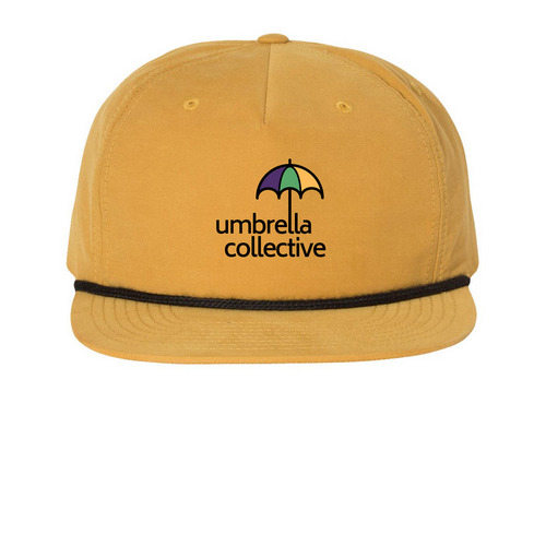 Umbrella Classic Hat, a Biscuit/ Black Printed Umpqua Snapback Cap