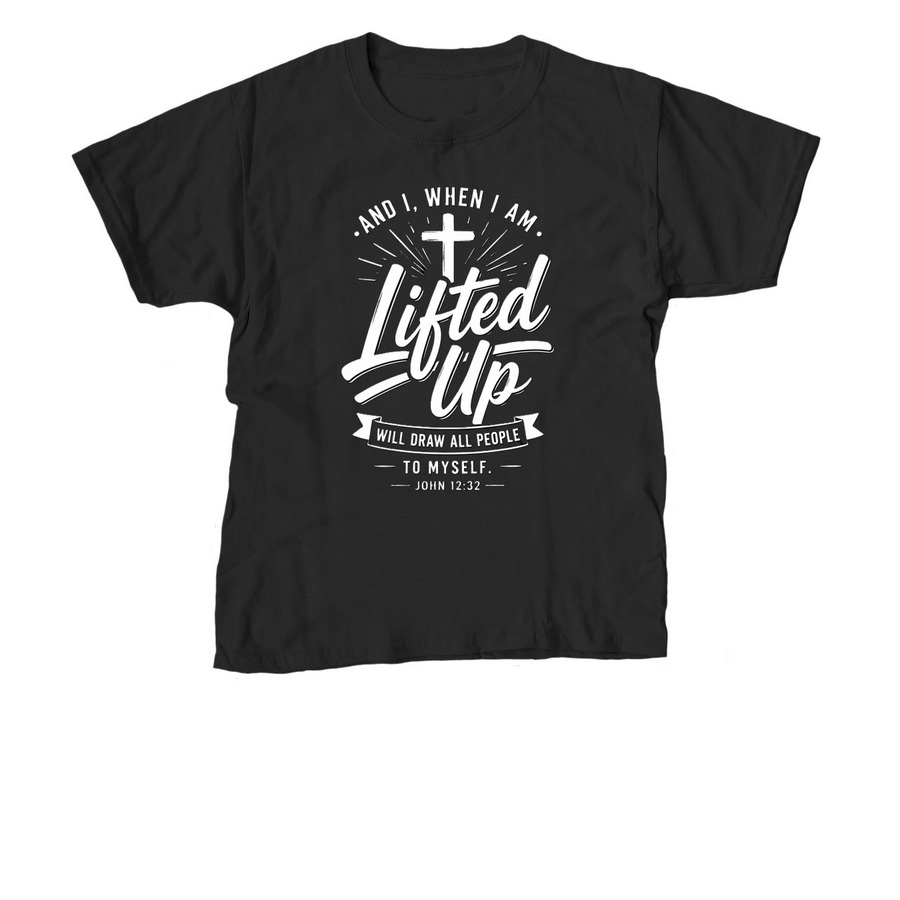 John 12:32, a Black Youth Unisex Tee