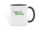 FOLLOW THE MONEY MUG, a Black Two-Tone Ceramic Mug