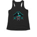 SF Front / Pirate Back Performance, a Black Women's Performance Tank (back-view)