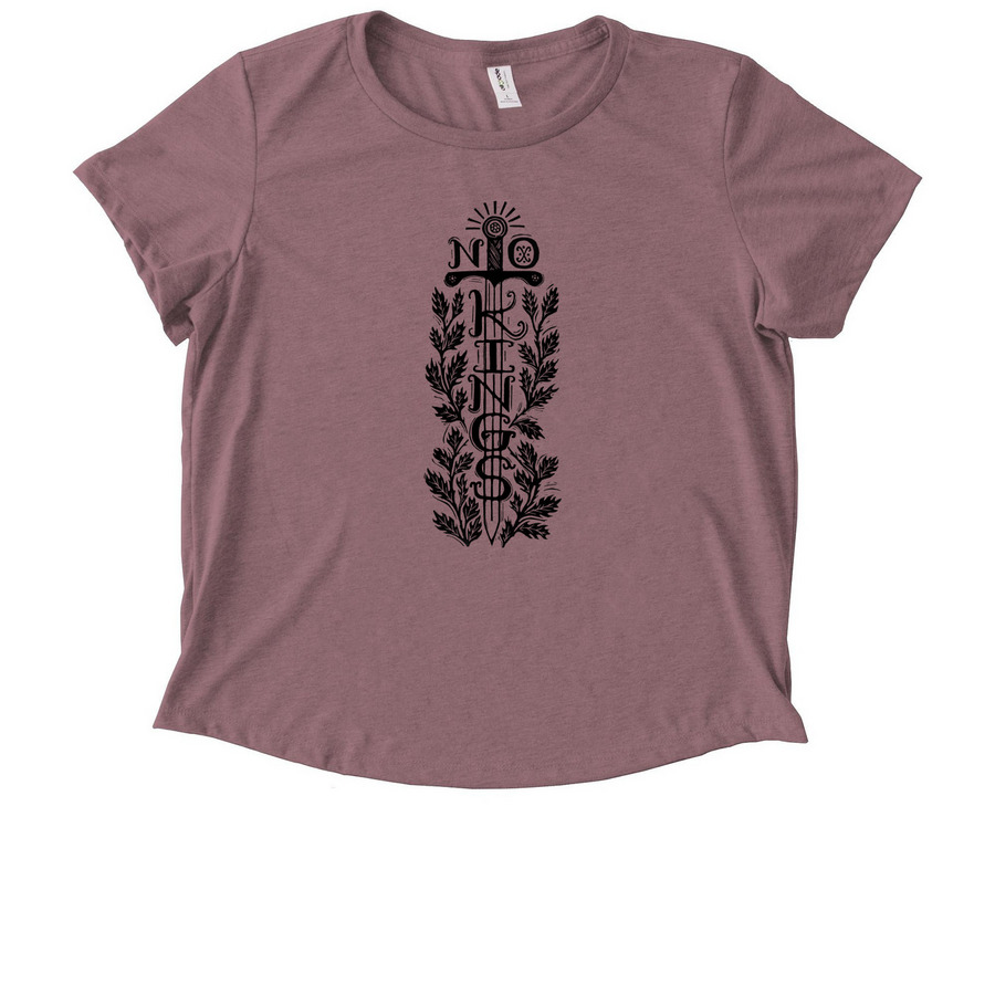 NO KINGS, a Vintage Rose Allmade Eco Triblend Women?s Scoop Neck Tee