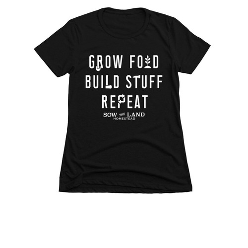 Sow the Land T-Shirt, a Black Women's Slim Fit Tee