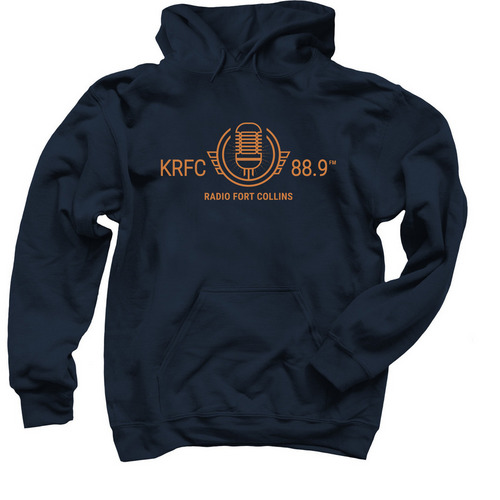 Shirts & Sweatshirts (Orange Logo), a Navy Pullover Hoodie