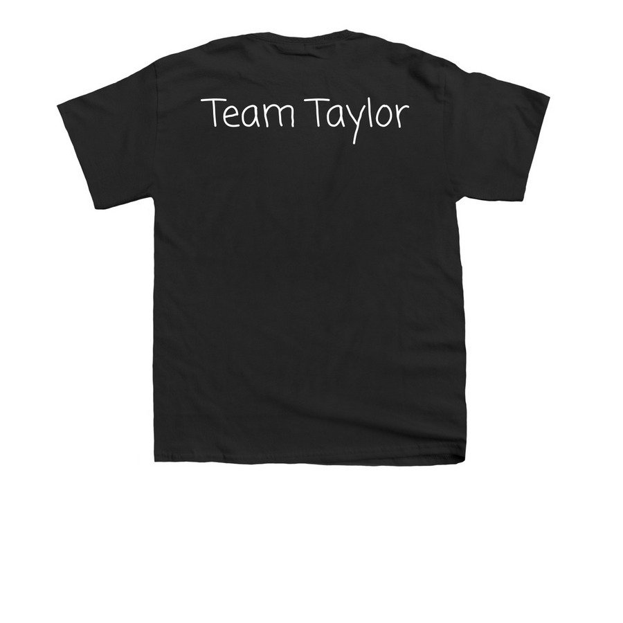Virtual Walk | Run | Bike - Team Taylor, a Black Youth Unisex Tee (back-view)