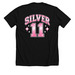 WLA Silver, a Solid Black Blend Premium Unisex Tee (back-view)