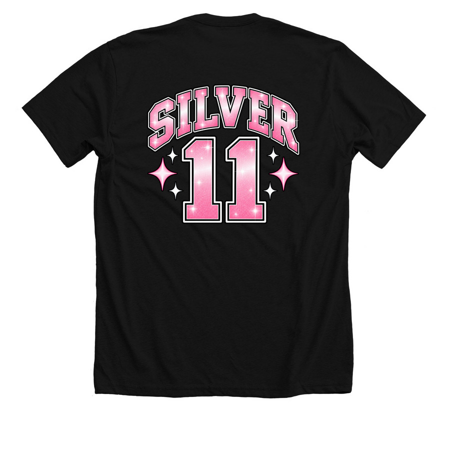 WLA Silver, a Solid Black Blend Premium Unisex Tee (back-view)