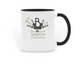 BrSO Coffee Mugs, a Black Two-Tone Ceramic Mug