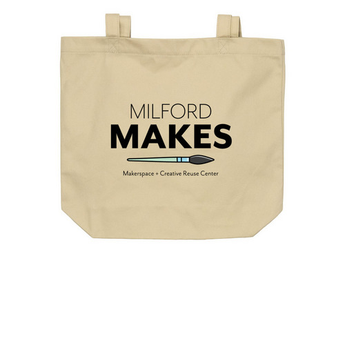 Milford Makes Tote, a Oyster Organic Cotton Tote Bag