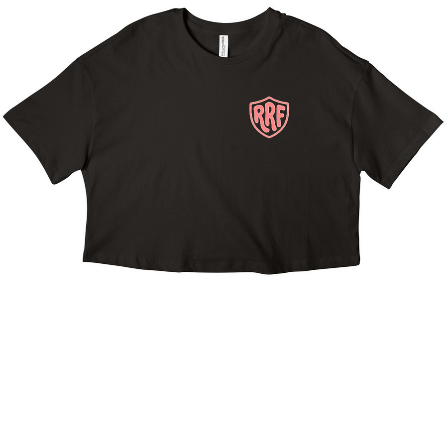 RRF the Ladies Line, a Black Women?s Cropped Cotton Tee