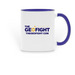 The Geofight mugs, a Dark Blue Two-Tone Ceramic Mug