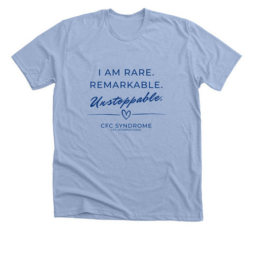 I AM UNSTOPPABLE, a Heather Baby Blue Premium Unisex Tee