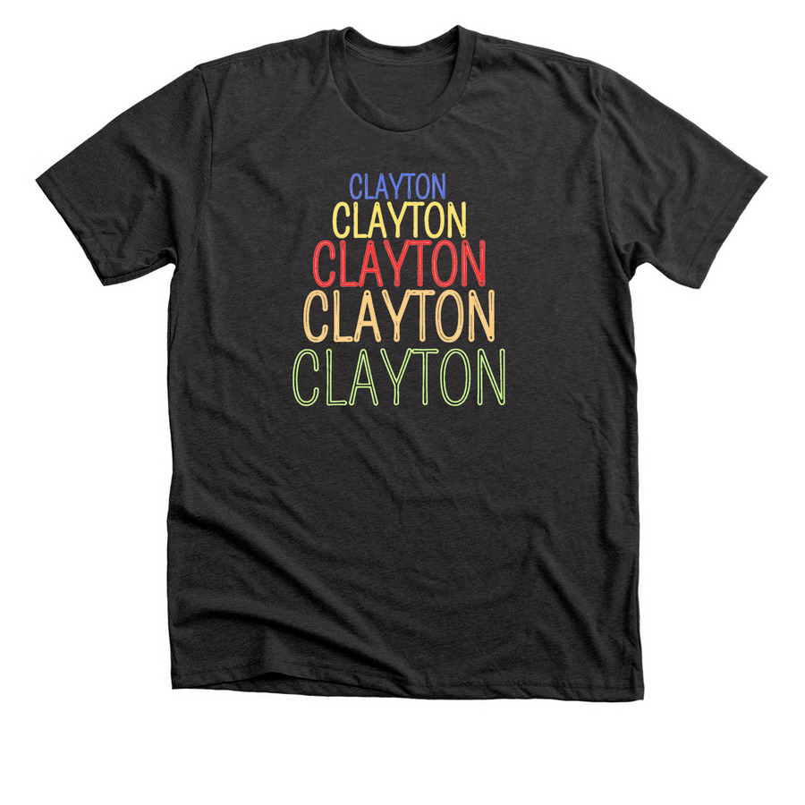 Neon Rainbow, a Dark Grey Heather Premium Unisex Tee