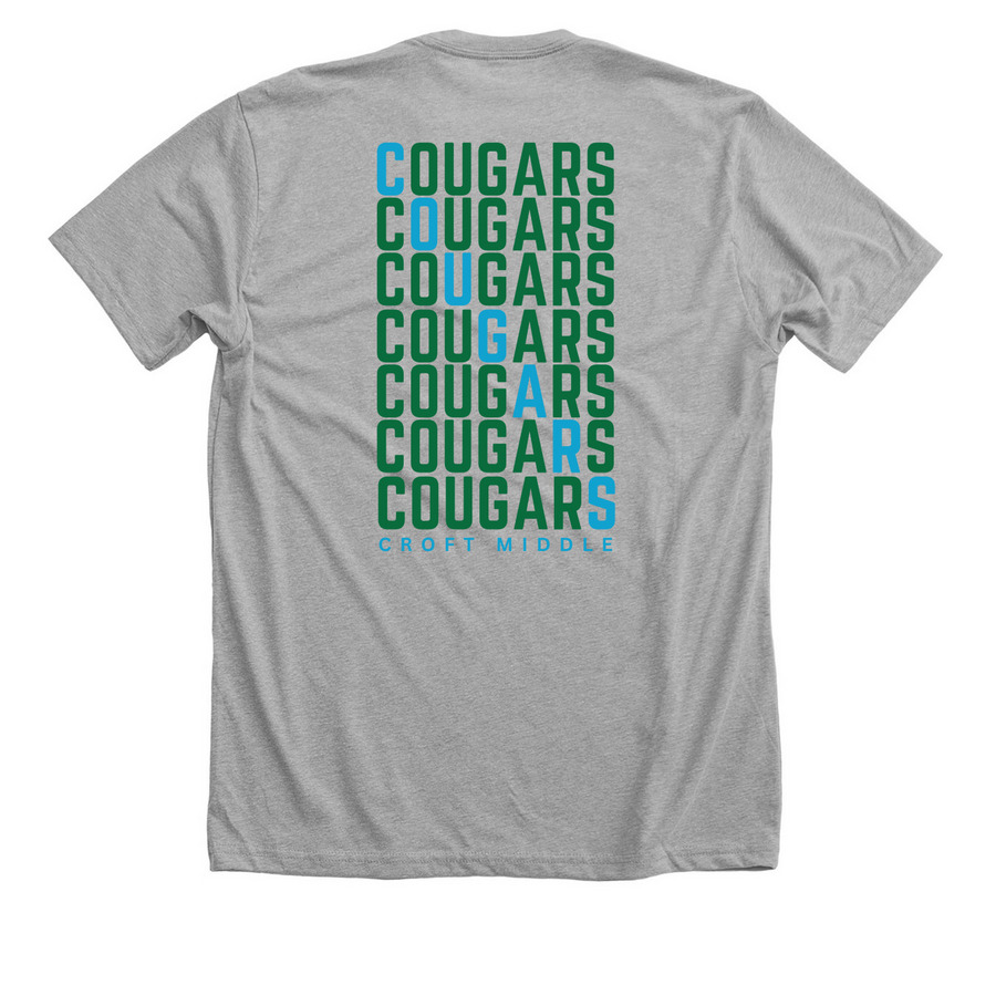 NEW! Cougars Pride, a Athletic Heather Premium Unisex Tee (back-view)