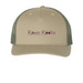 Summer Caps & Hats, a Pale Khaki/ Loden Green Printed Five-Panel Trucker Cap