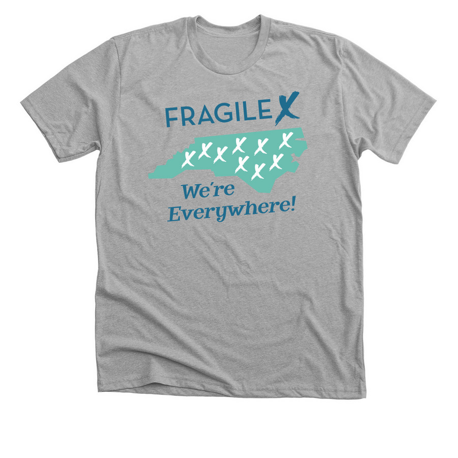 Fragile X We?re Everywhere&nbsp;, a Athletic Heather Premium Unisex Tee