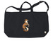 Simple Silken Tote: Red/Sable, a Black