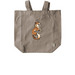 Simple Silken Tote: Red/Sable, a Pumice