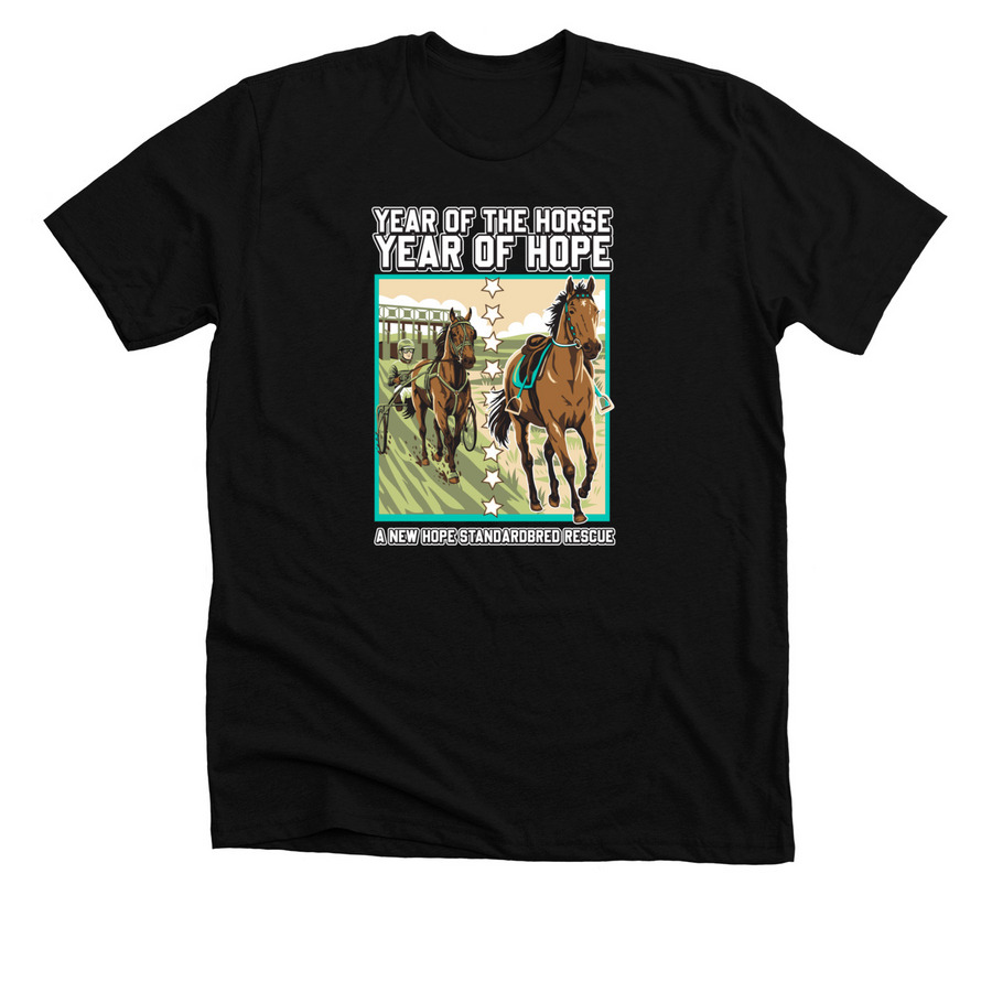 A New Hope Standardbred Rescue, a Solid Black Blend Premium Unisex Tee