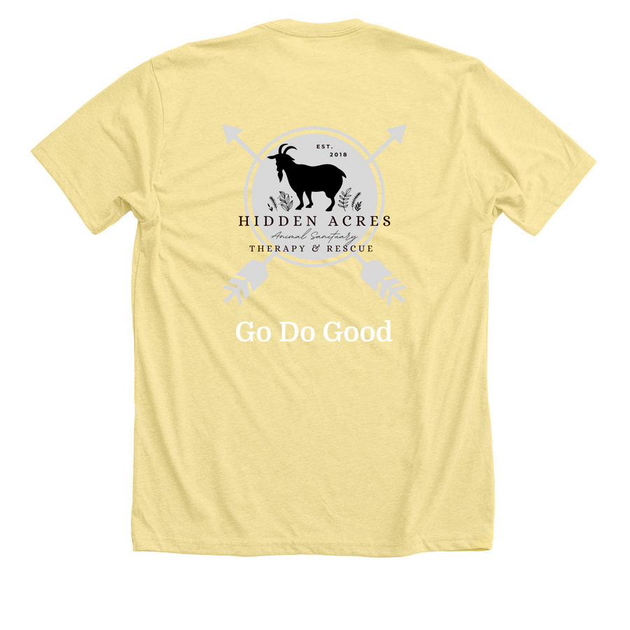Don't Judge... I Just Left The Farm, a Heather Yellow Gold Premium Unisex Tee (back-view)