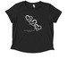 Est. 1998 Stacked Heart Scoop Neck Tee, a Deep Black Allmade Eco Triblend Women?s Scoop Neck Tee