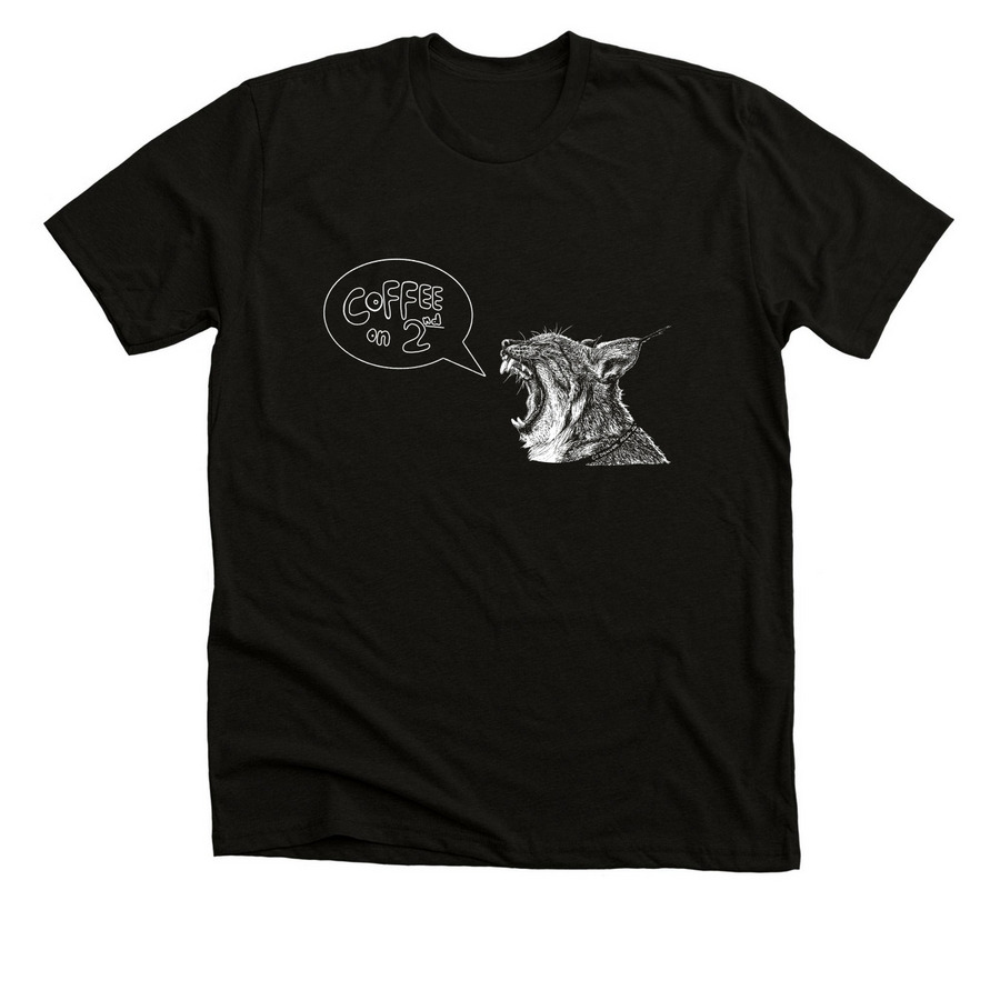 2026 - Coffee on 2nd, a Black Heather Premium Unisex Tee