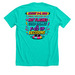 RIVER QUEENS 40's F'd Up, a Heather Sea Green Premium Unisex Tee (back-view)