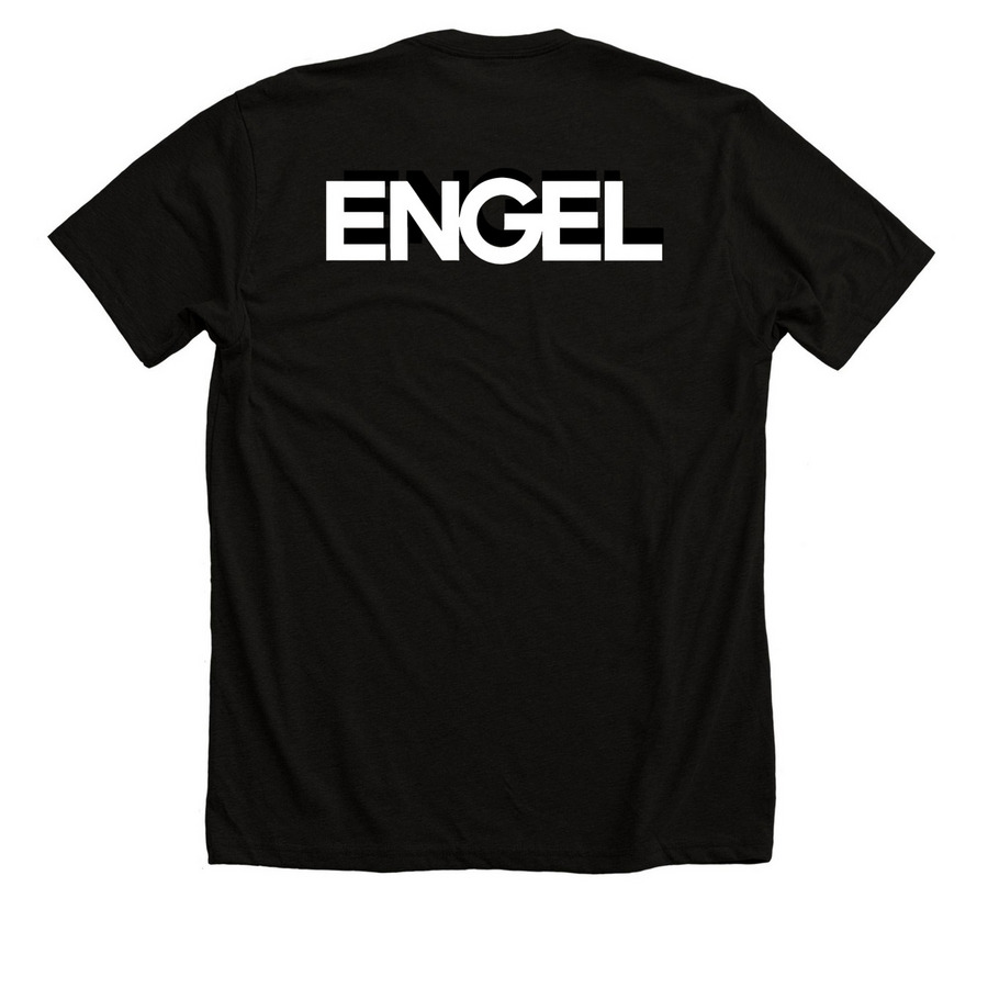 ENGEL CF Fundraiser, a Solid Black Blend Premium Unisex Tee (back-view)