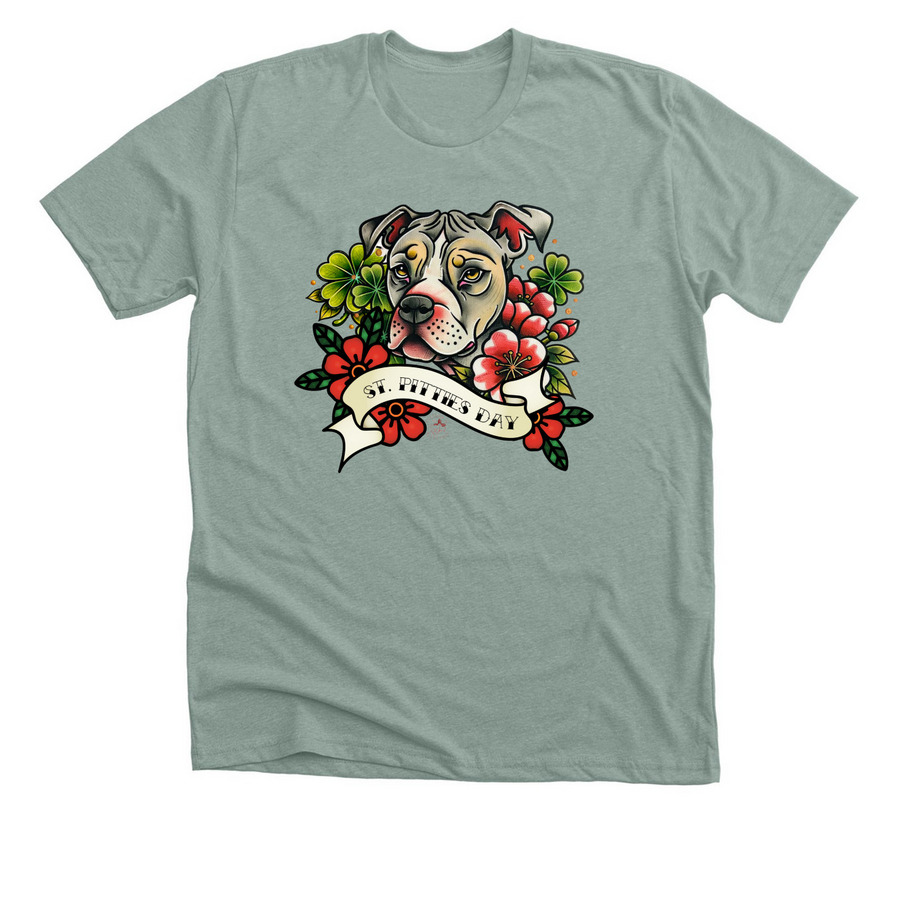 St. Pitties Day 2026 Merch, a Heather Sage Premium Unisex Tee