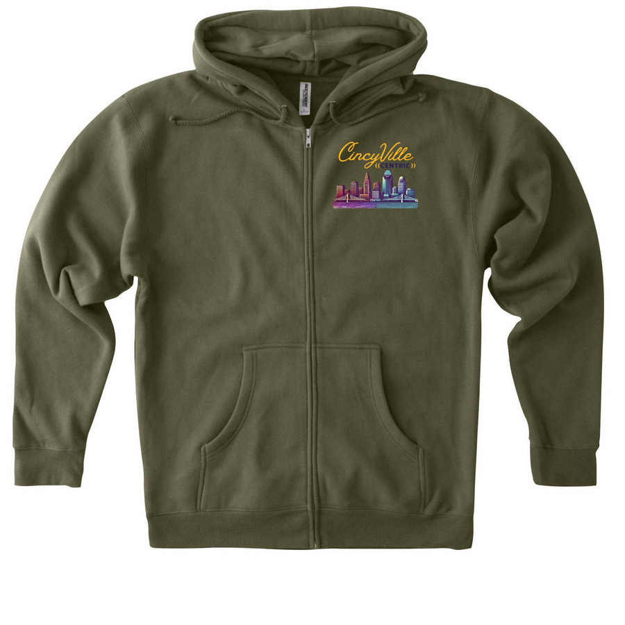 Cincyville Sweatshirts Hoodies, a Army Heavyweight Zip Up Hoodie