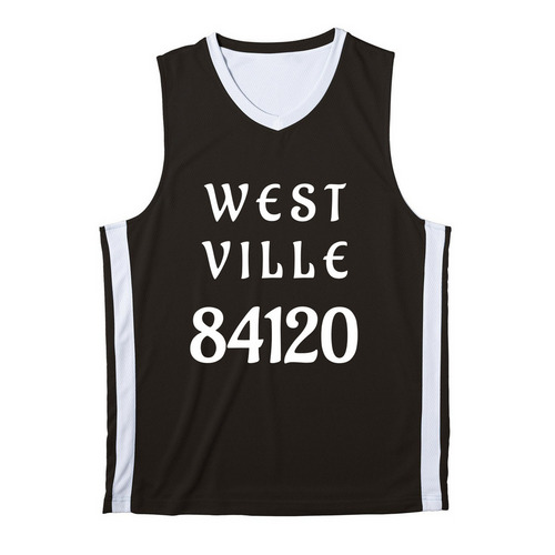 DE LUCA LUX&nbsp;, a Black/ White Reversible Basketball Jersey