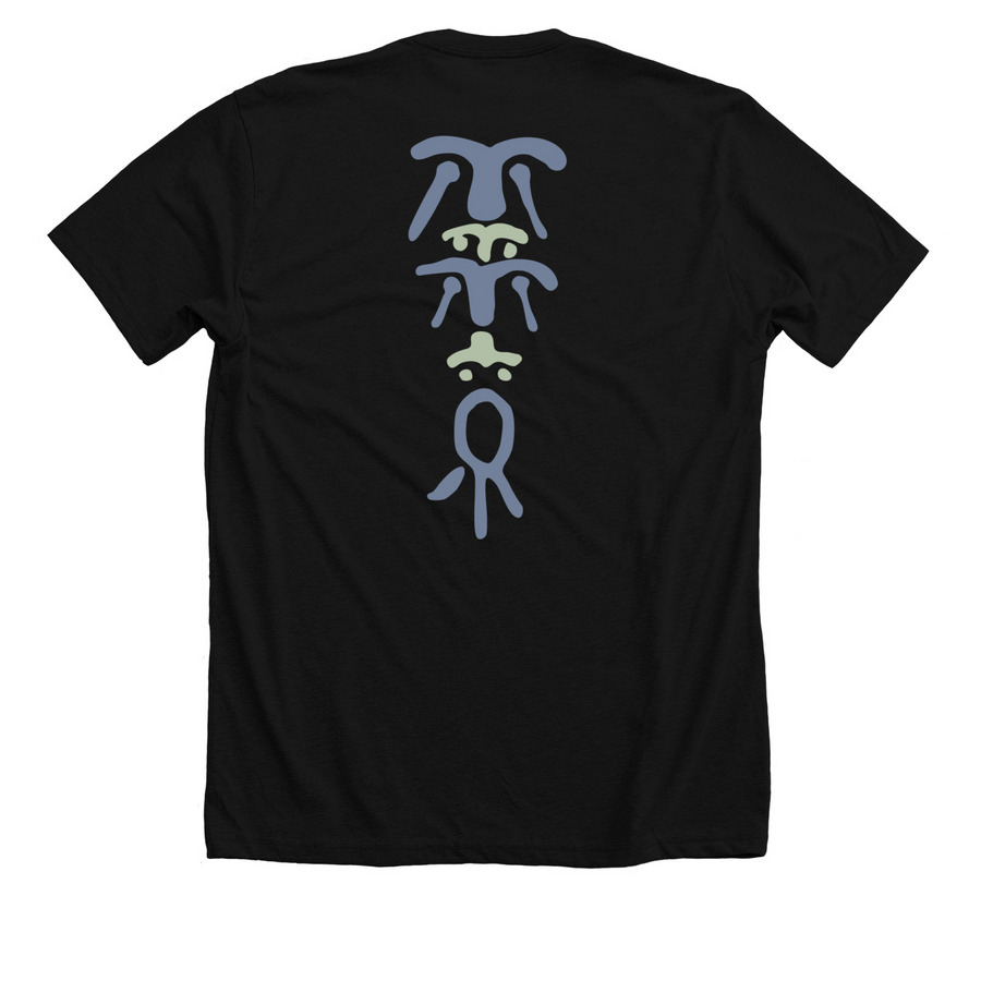 NVA Logo, a Solid Black Blend Premium Unisex Tee (back-view)