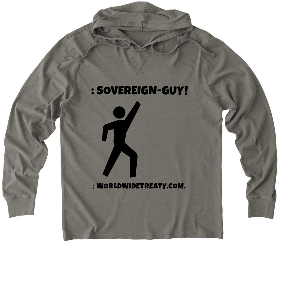 : SOVEREIGN-GUY!, a Driftwood Grey Allmade Organic Cotton Mineral Dye Hoodie Tee