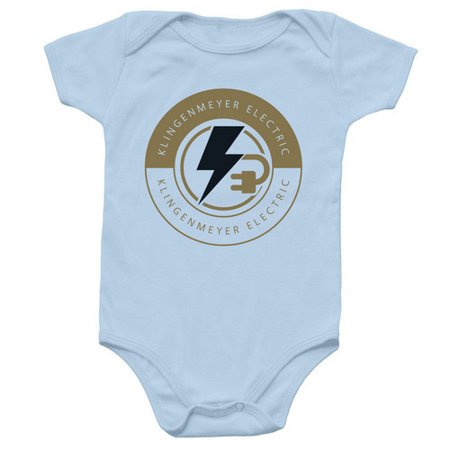 Baby, a Light Blue Infant Onesie