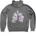 Love Heals Zip Hoodies, a Deep Heather Zip Up Hoodie (back-view)