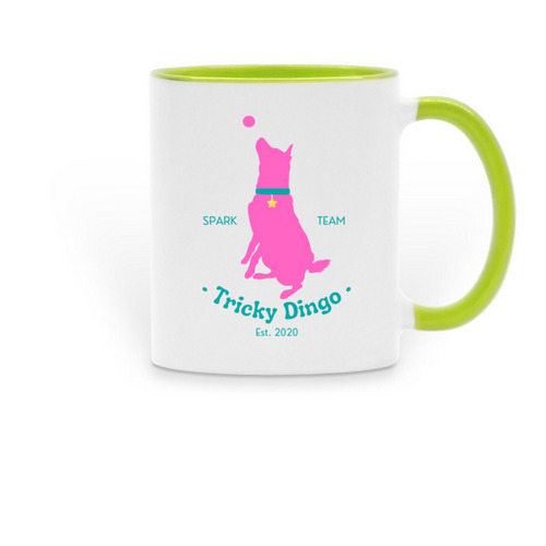 Dingo Mugs, a Green Two-Tone Ceramic Mug