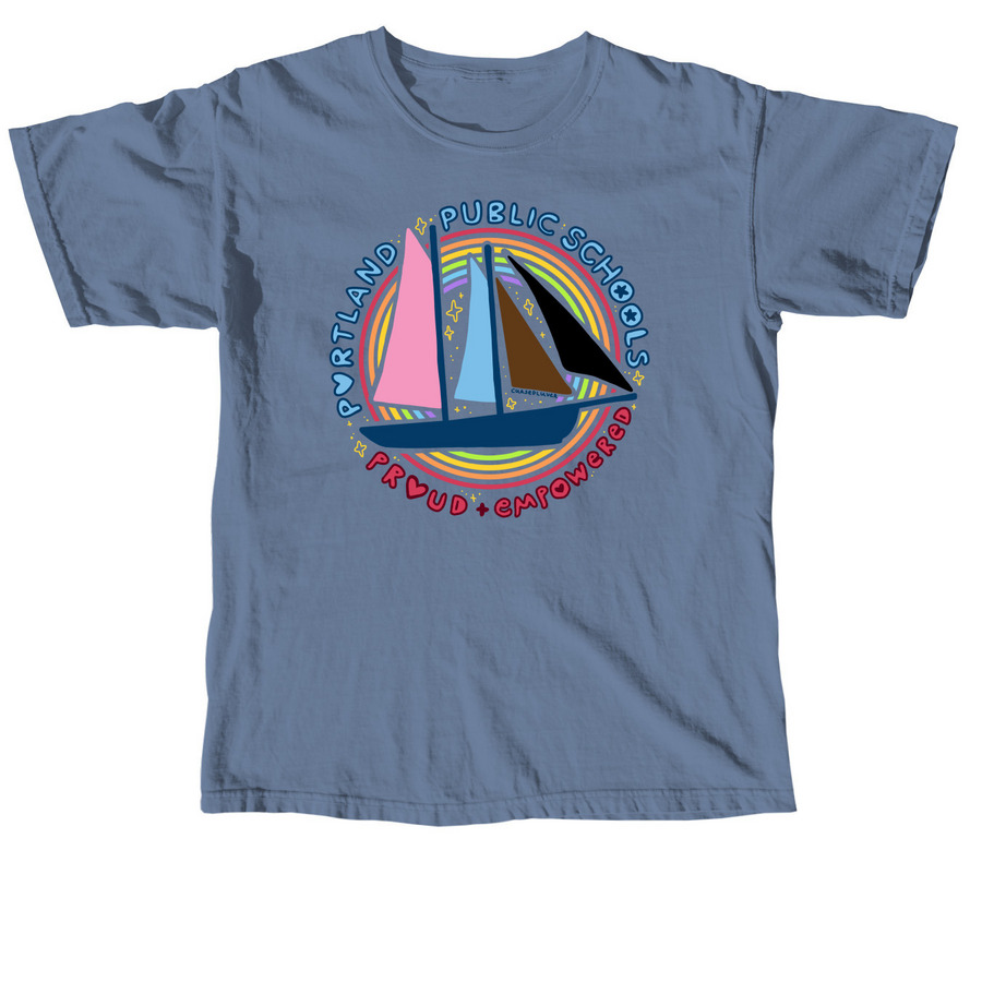 portland public schools pride- new colors, a Blue Jean Comfort Colors Unisex Tee
