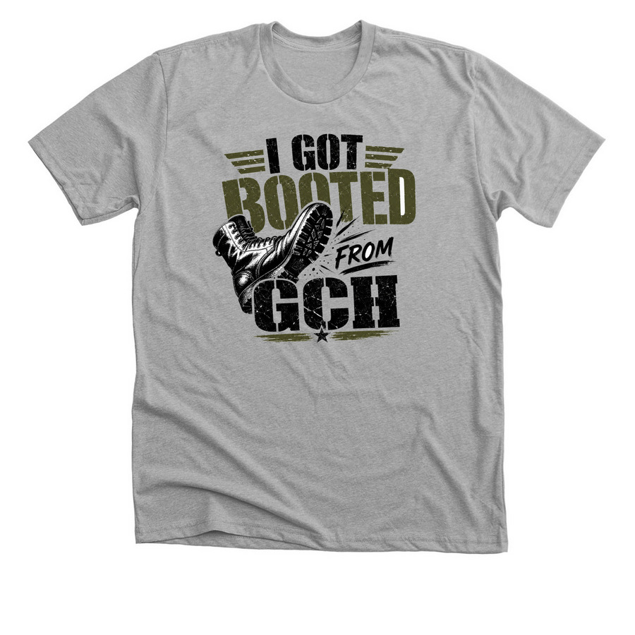 Booted, a Athletic Heather Premium Unisex Tee