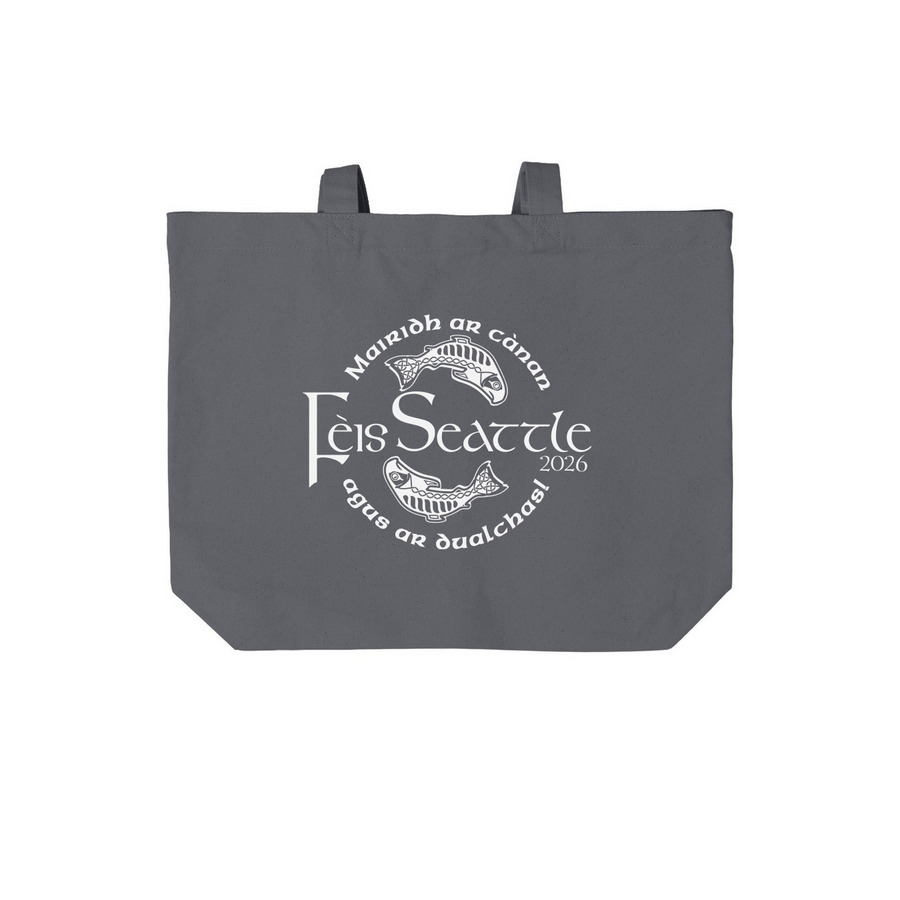 F?is Seattle 2026 Tote Bag, a Storm Grey Cotton Canvas Tote Bag