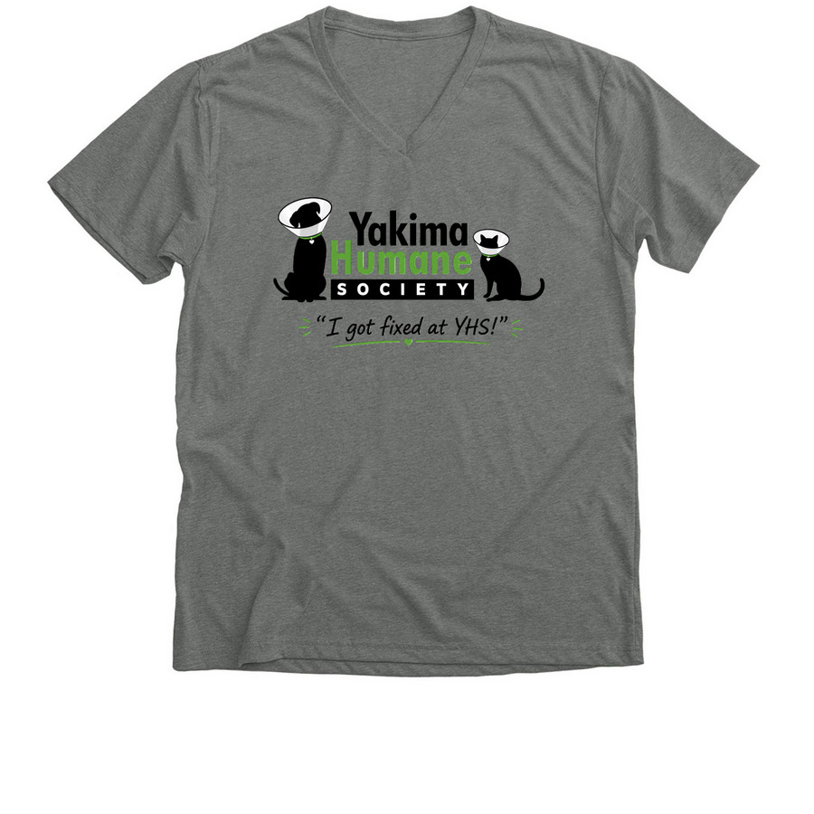 I Got Fixed at YHS!, a Deep Heather Premium V-Neck Tee