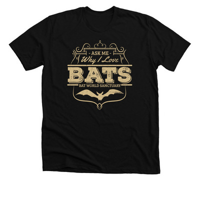 Save the Bats Fundraiser, a Solid Black Blend Premium Unisex Tee