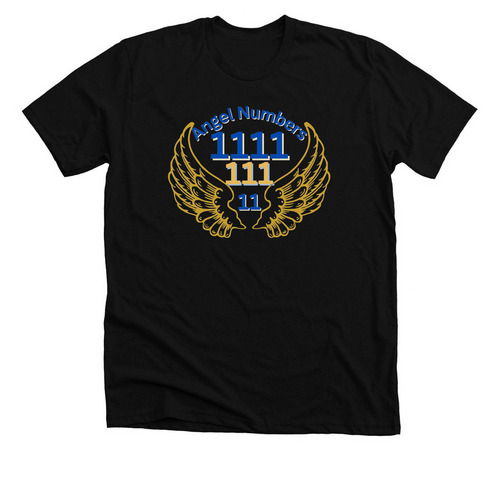 Angel Number 1, a Solid Black Blend Premium Unisex Tee