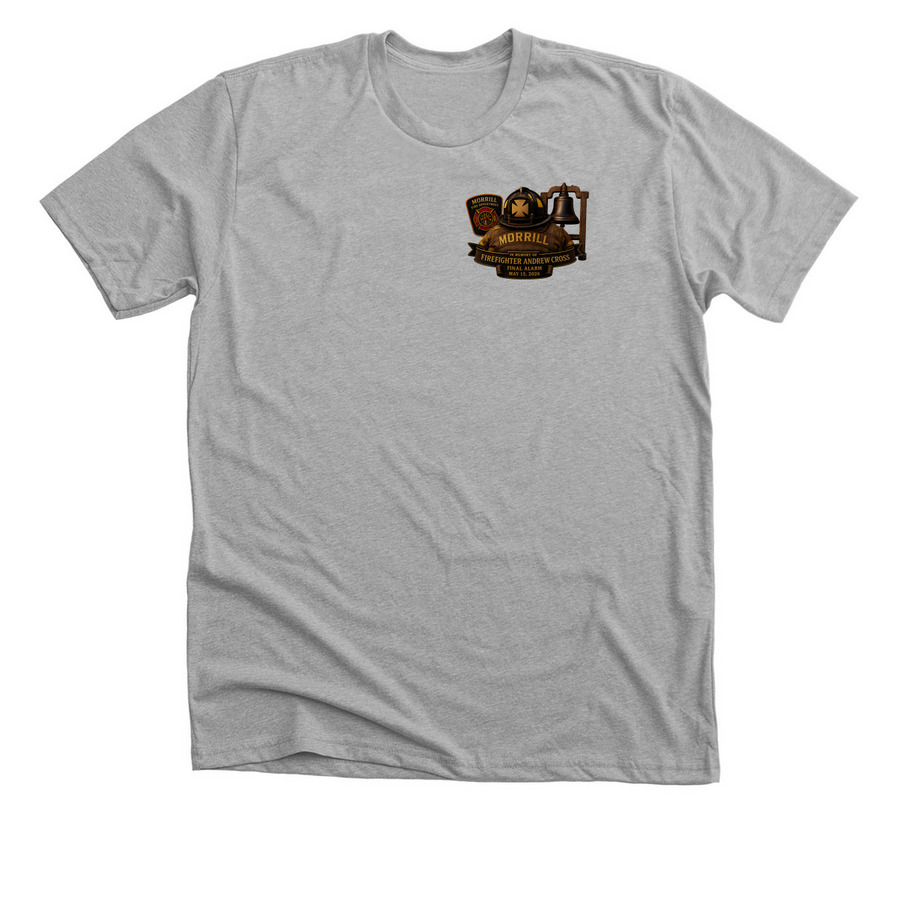 Firefighter Andrew Cross Memorial T-Shirt, a Athletic Heather Premium Unisex Tee