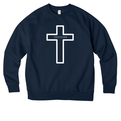 DEFENDER: LION of JUDAH, a Rebel Blue Allmade Organic CVC Crewneck Sweatshirt