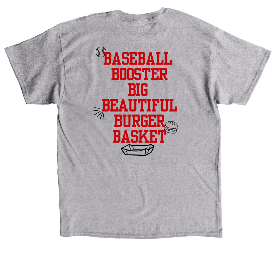 Burger Basket Football Family, a Sport Grey Classic Unisex Tee (back-view)