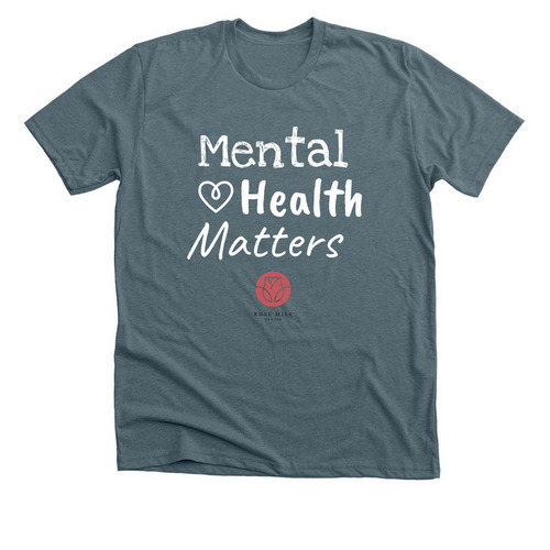 Mental Health Matters T-Shirt, a Heather Slate Premium Unisex Tee